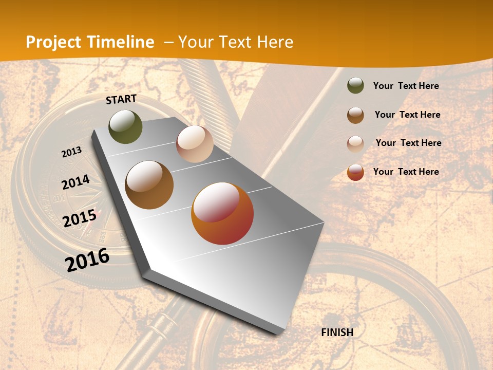 World Grungy Design PowerPoint Template