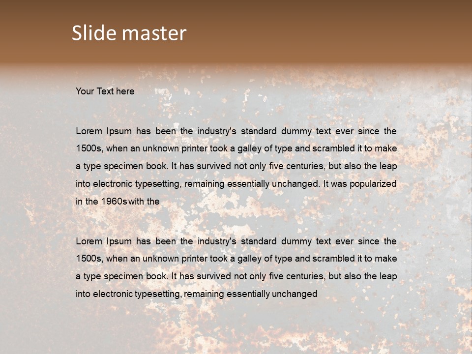 Fashioned Metallic Corrosion PowerPoint Template