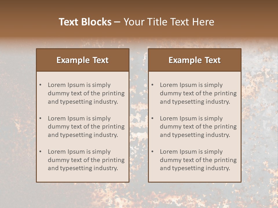 Fashioned Metallic Corrosion PowerPoint Template