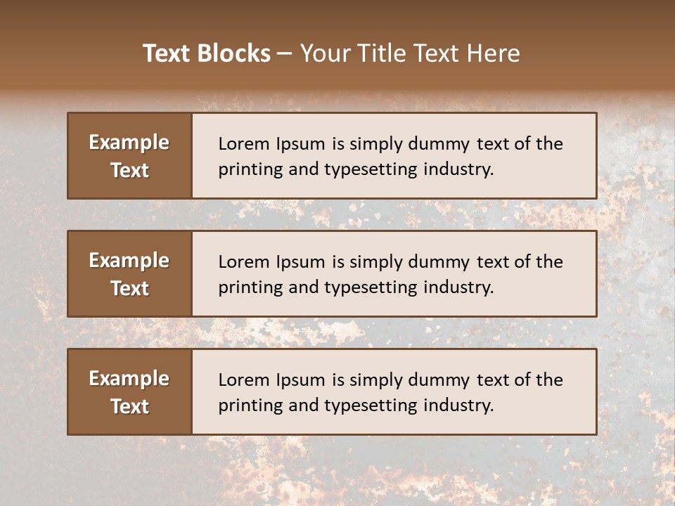 Fashioned Metallic Corrosion PowerPoint Template