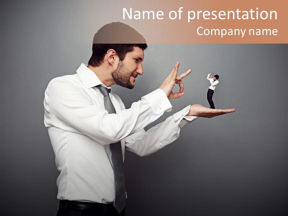 Businesswoman Boss Small PowerPoint Template