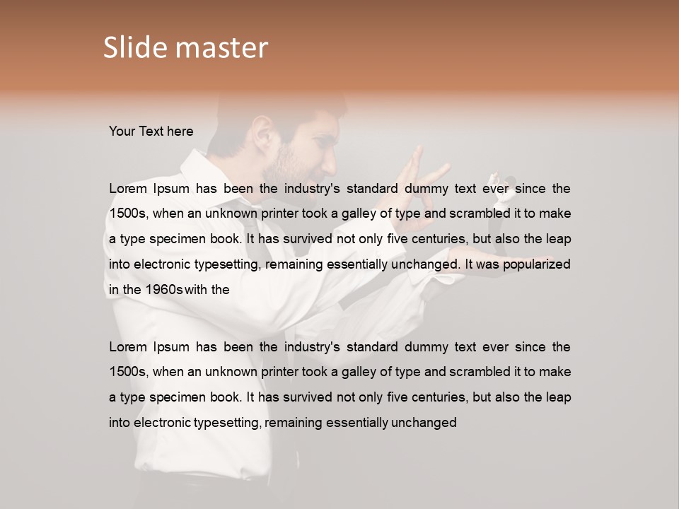 Businesswoman Boss Small PowerPoint Template