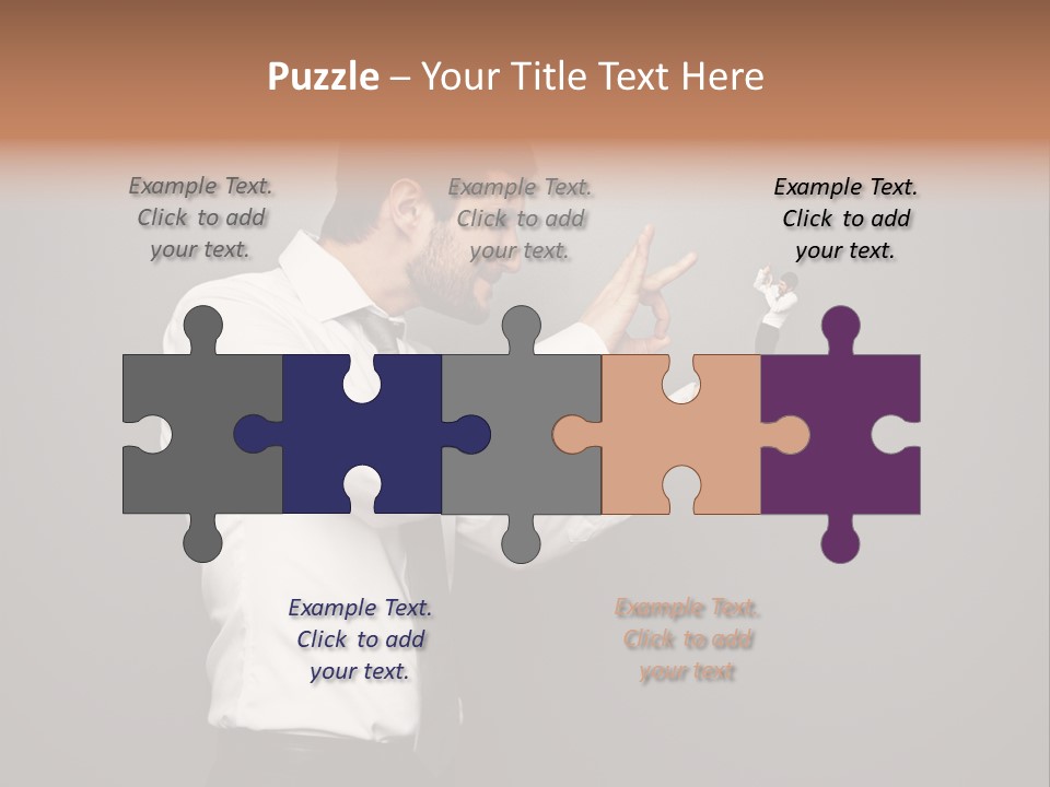 Businesswoman Boss Small PowerPoint Template