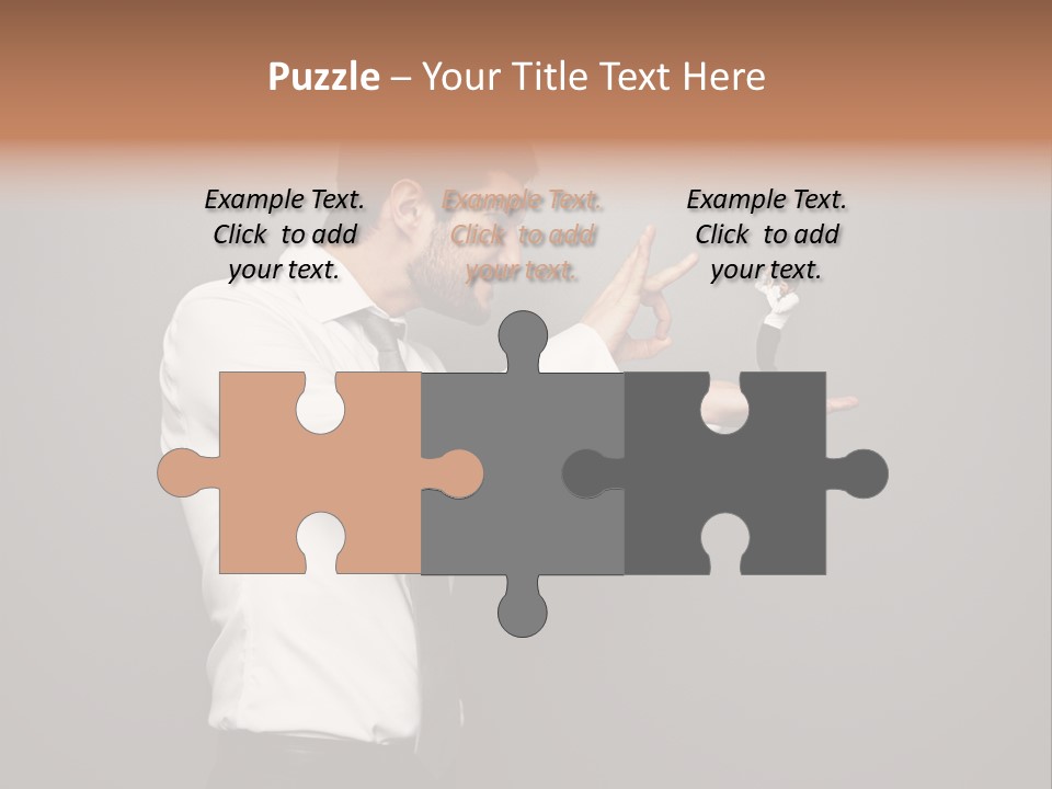 Businesswoman Boss Small PowerPoint Template