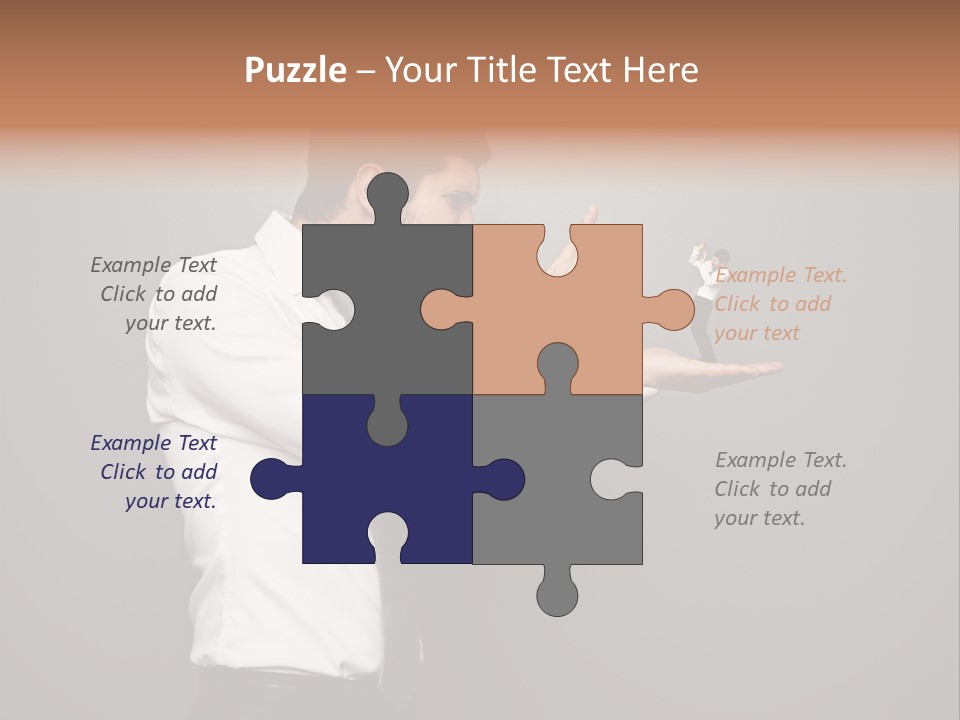 Businesswoman Boss Small PowerPoint Template