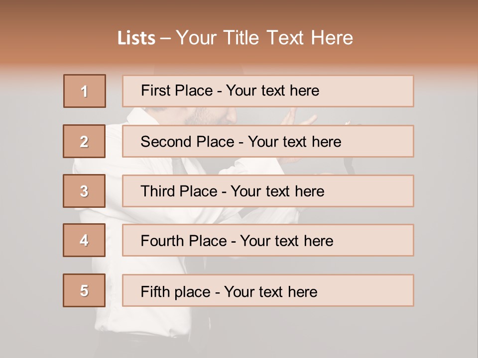 Businesswoman Boss Small PowerPoint Template