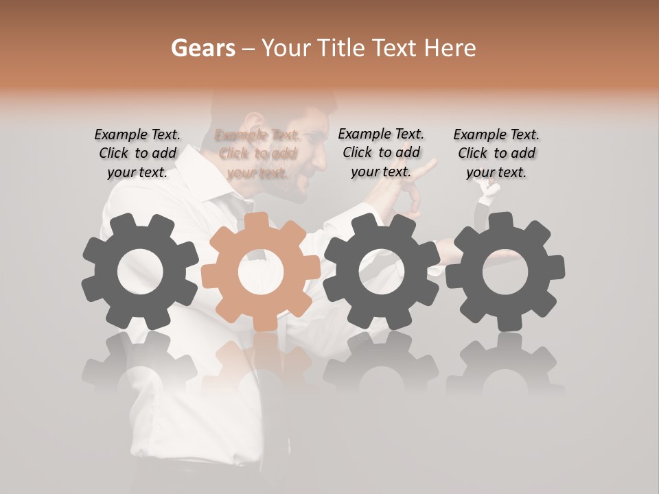 Businesswoman Boss Small PowerPoint Template