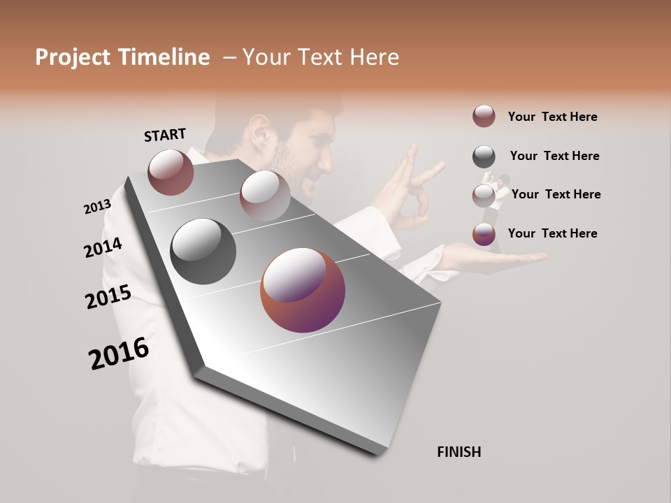 Businesswoman Boss Small PowerPoint Template