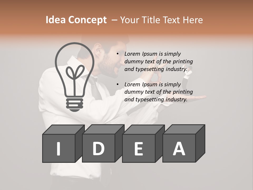 Businesswoman Boss Small PowerPoint Template