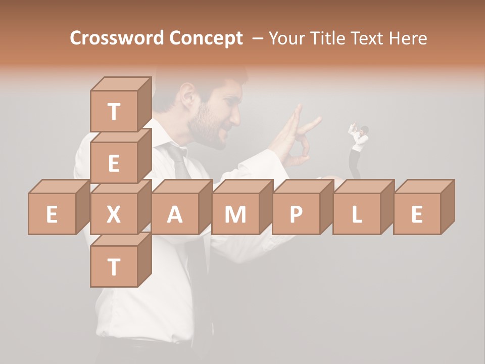 Businesswoman Boss Small PowerPoint Template