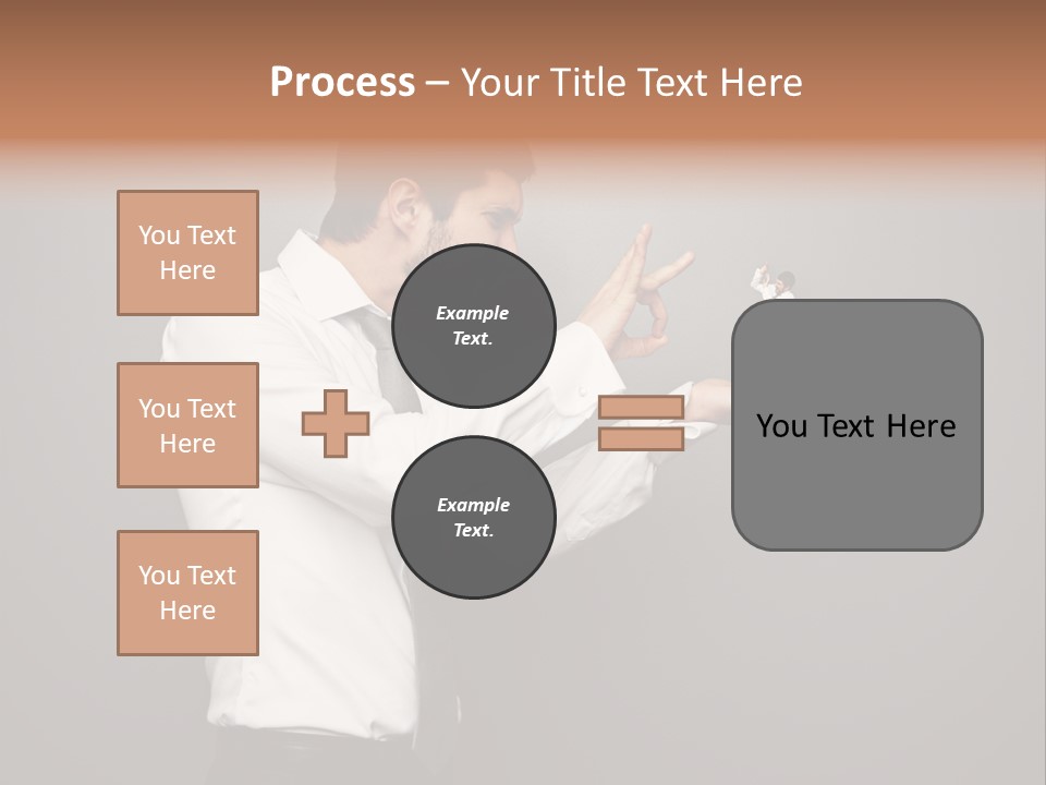 Businesswoman Boss Small PowerPoint Template