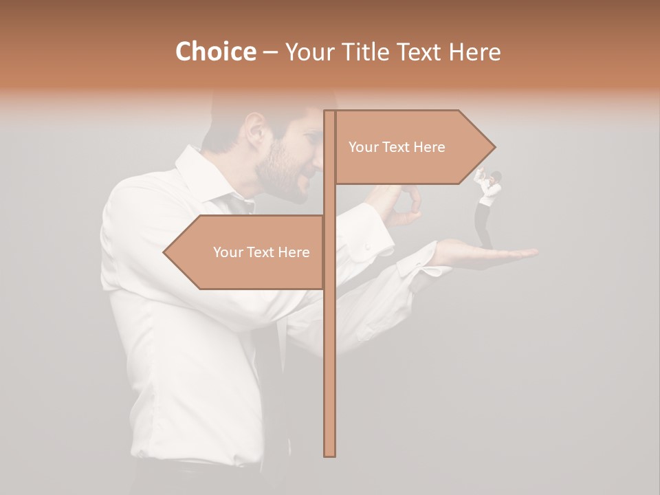 Businesswoman Boss Small PowerPoint Template