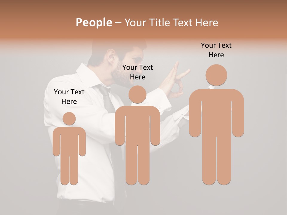 Businesswoman Boss Small PowerPoint Template