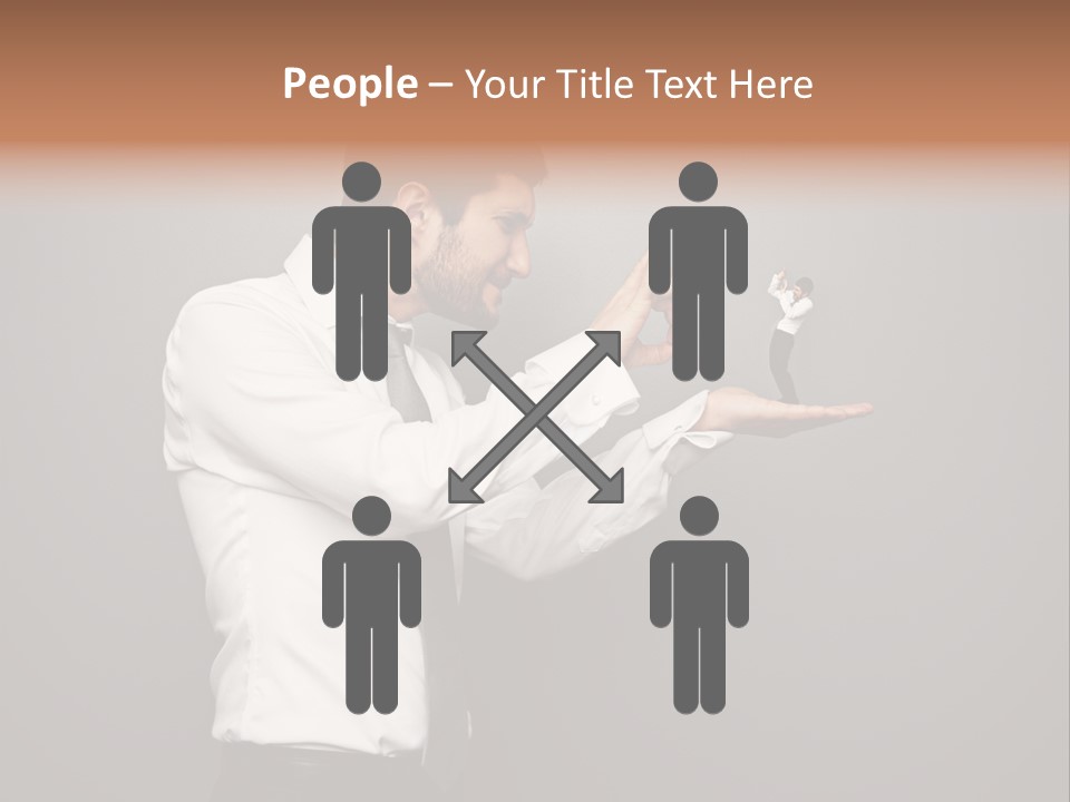 Businesswoman Boss Small PowerPoint Template