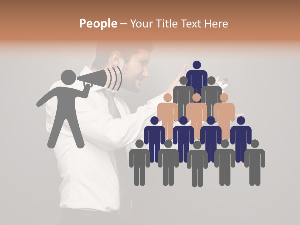 Businesswoman Boss Small PowerPoint Template