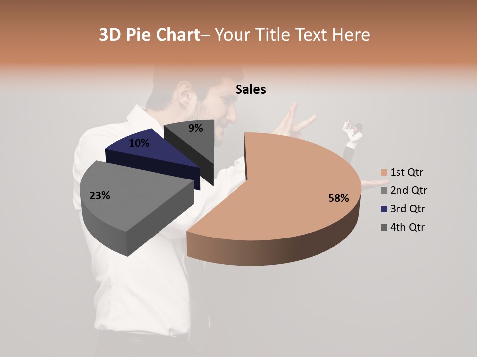 Businesswoman Boss Small PowerPoint Template