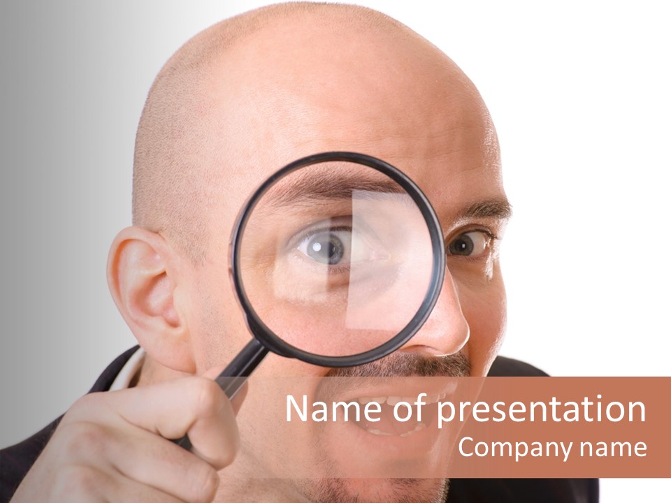 Look Man Eye PowerPoint Template