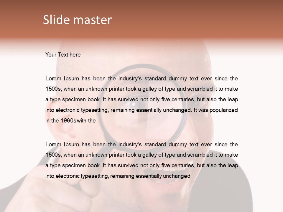 Look Man Eye PowerPoint Template