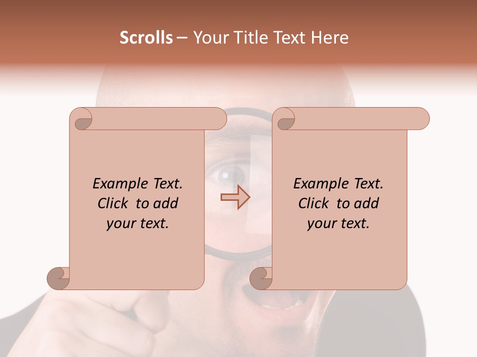 Look Man Eye PowerPoint Template