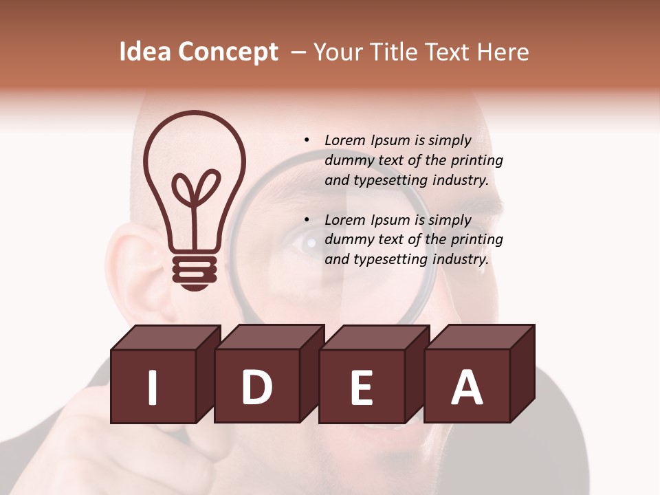 Look Man Eye PowerPoint Template