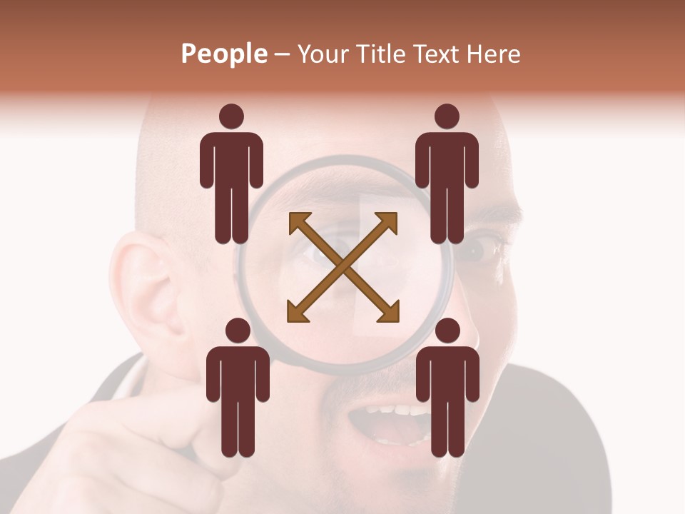 Look Man Eye PowerPoint Template
