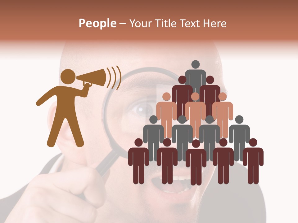 Look Man Eye PowerPoint Template