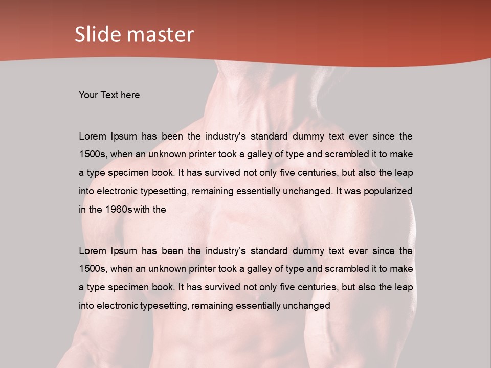 Young Exercise Heavy PowerPoint Template