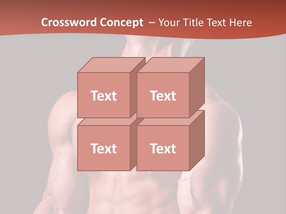 Young Exercise Heavy PowerPoint Template