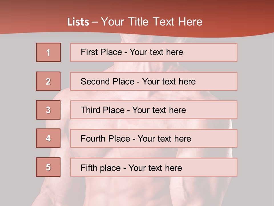 Young Exercise Heavy PowerPoint Template