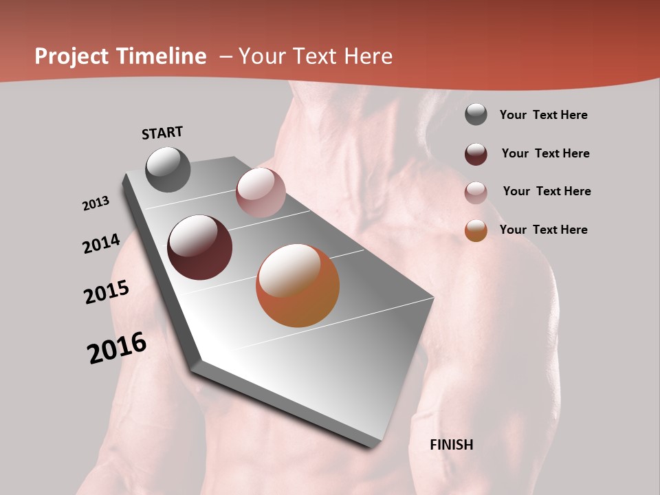 Young Exercise Heavy PowerPoint Template