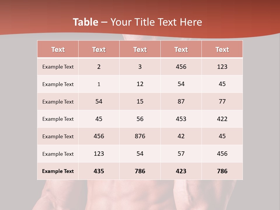 Young Exercise Heavy PowerPoint Template