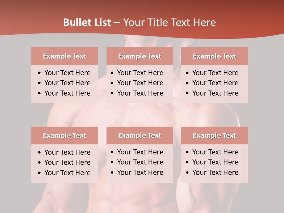 Young Exercise Heavy PowerPoint Template