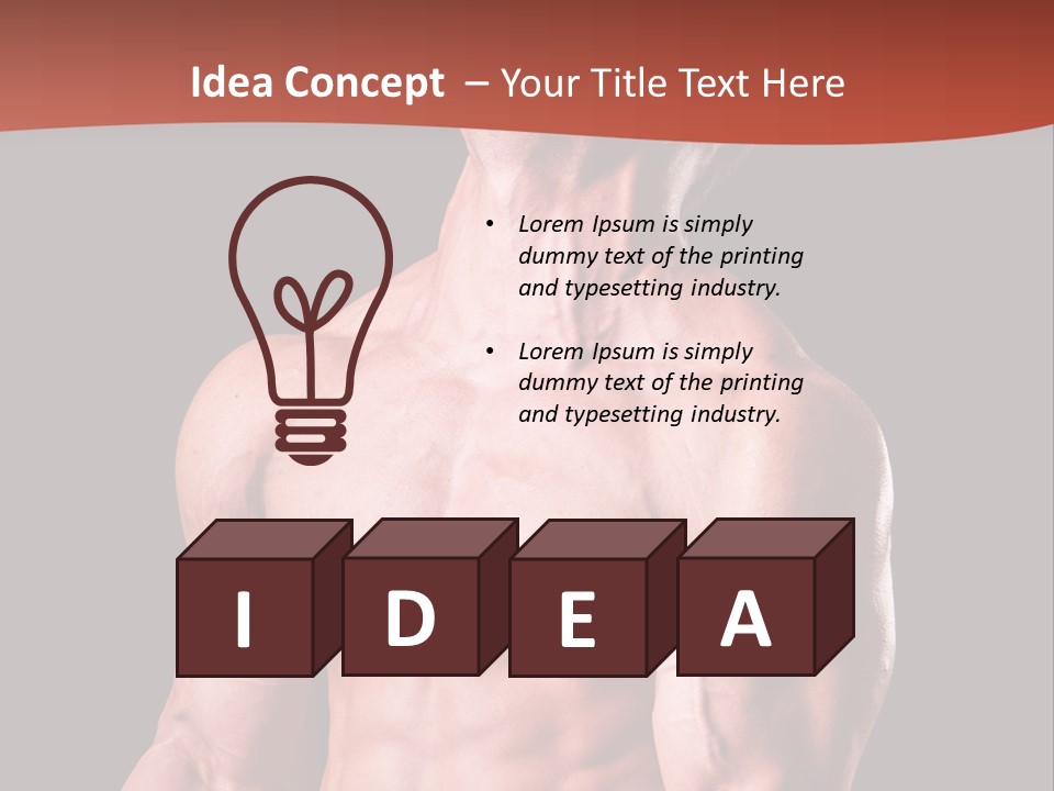 Young Exercise Heavy PowerPoint Template