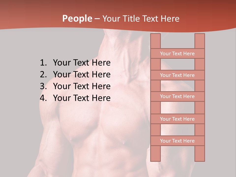 Young Exercise Heavy PowerPoint Template
