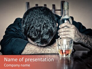 Bottle Intoxication Problem PowerPoint Template