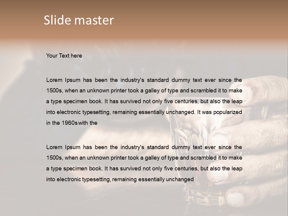 Sleeping Wasted Bar PowerPoint Template