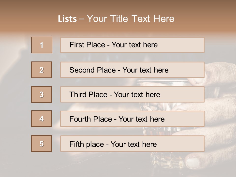 Sleeping Wasted Bar PowerPoint Template