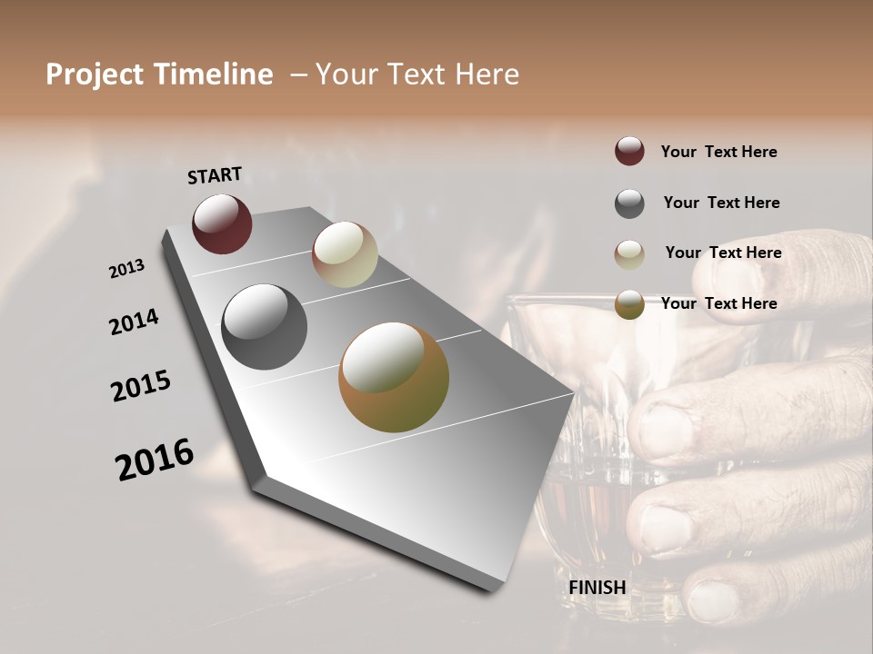 Sleeping Wasted Bar PowerPoint Template