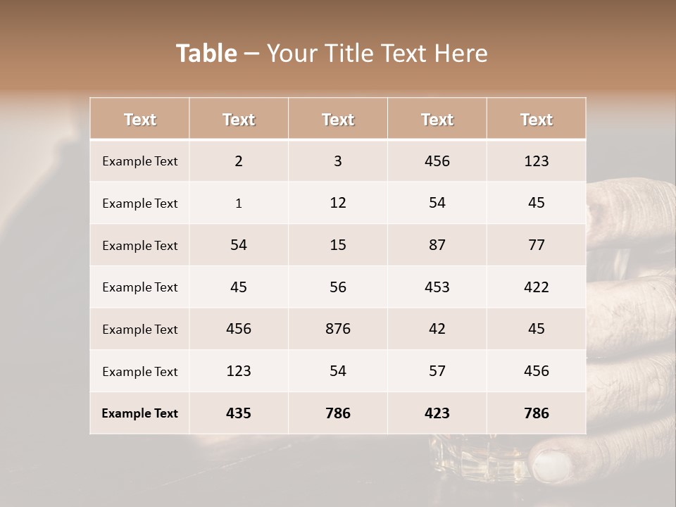 Sleeping Wasted Bar PowerPoint Template