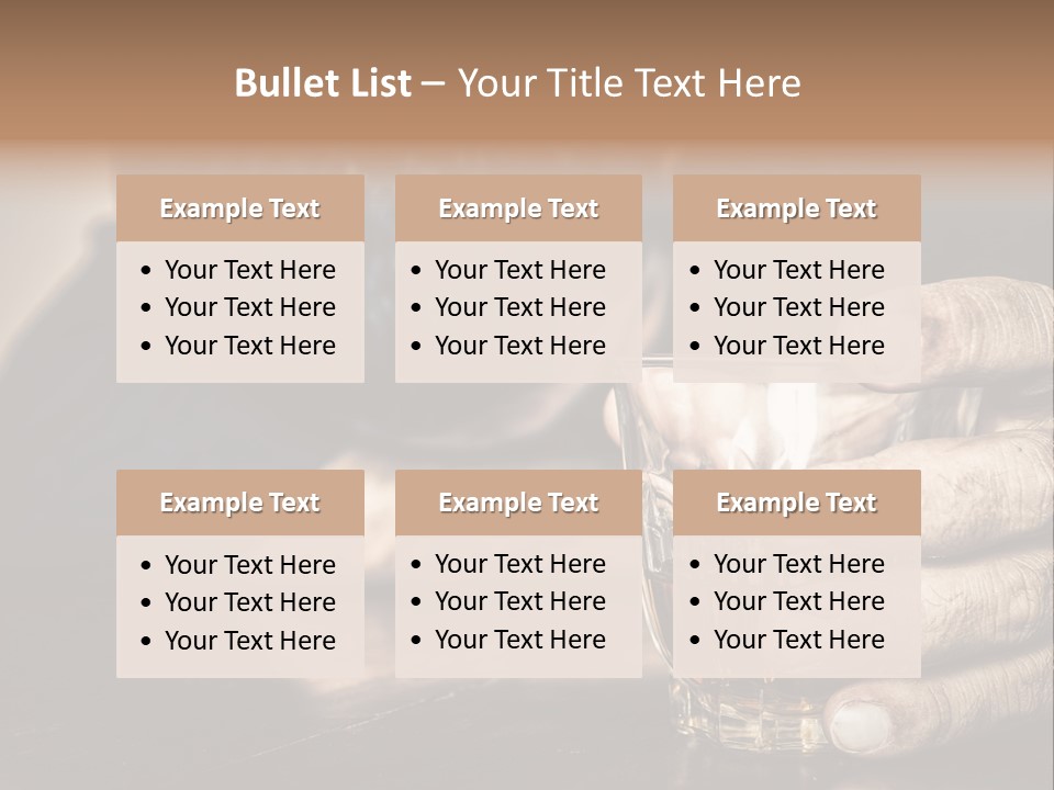 Sleeping Wasted Bar PowerPoint Template