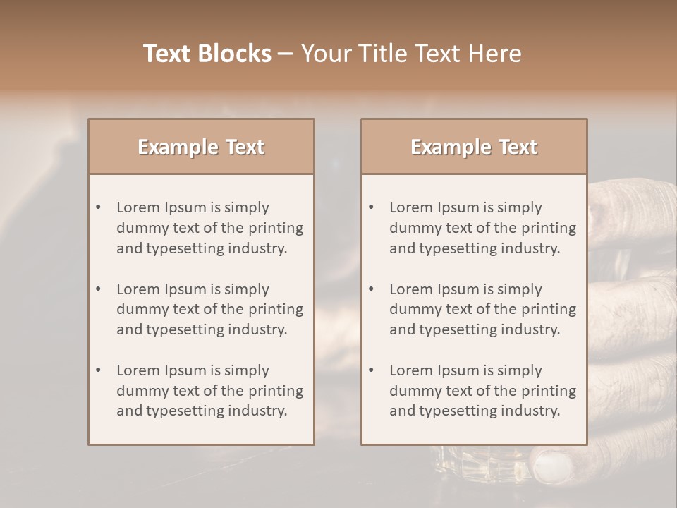 Sleeping Wasted Bar PowerPoint Template