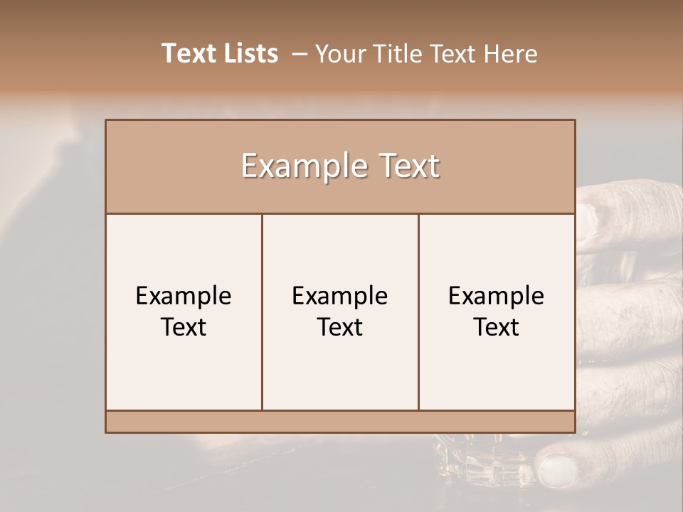 Sleeping Wasted Bar PowerPoint Template