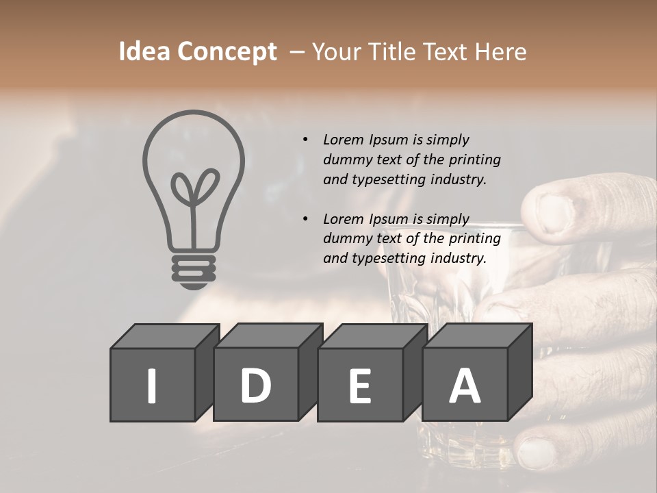 Sleeping Wasted Bar PowerPoint Template