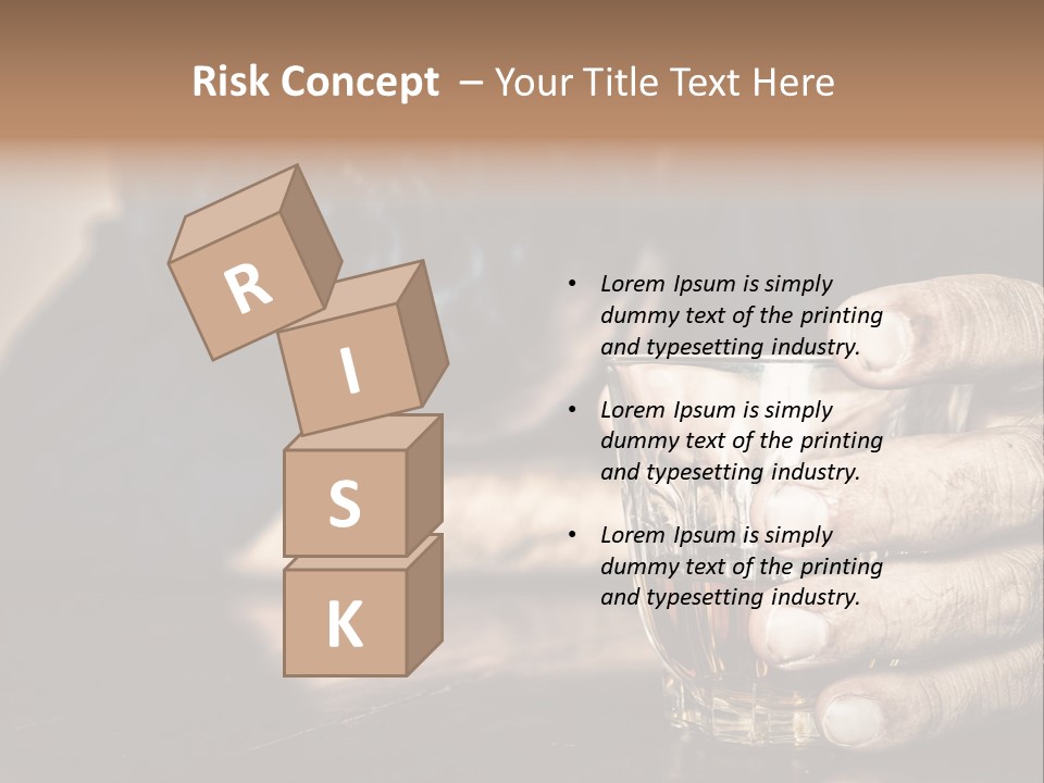 Sleeping Wasted Bar PowerPoint Template