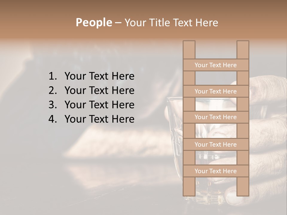 Sleeping Wasted Bar PowerPoint Template