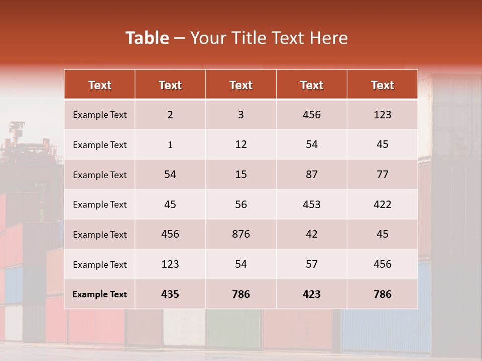 Steel Industry Shipping PowerPoint Template