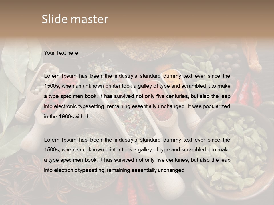 Mace Assortment Cardamon PowerPoint Template