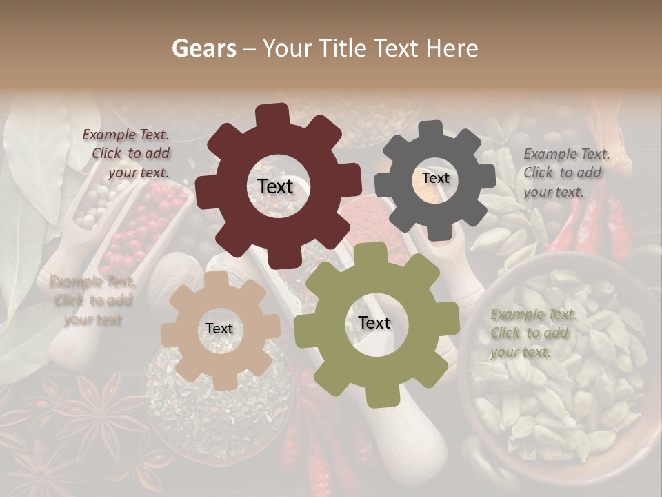 Mace Assortment Cardamon PowerPoint Template