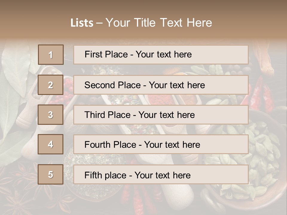Mace Assortment Cardamon PowerPoint Template