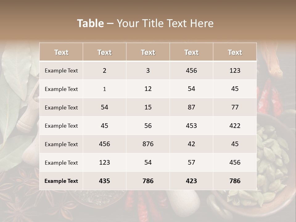 Mace Assortment Cardamon PowerPoint Template